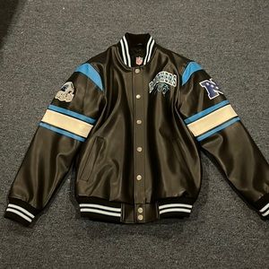 Officially Licensed Gear
Men's Carolina Panthers Leather FullSnap Leather Jacket